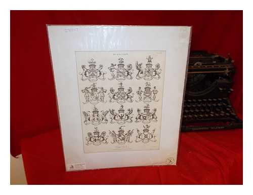 WILKES, J. MUTLOW, J. UK HERALDIC PRINT - United Kingdom Heraldic Original 19th century Print: Scotch Earls: 12 Coats of Arms: Haddington, Gallaway, Lauderdale, Kinnoul, Dumfries, Kincardine, Wemyss, Dalhousie, Traquair, Finlater, Leven & Melville, Dysart