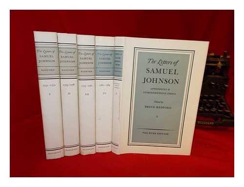 JOHNSON, SAMUEL (1709-1784) - The letters of Samuel Johnson / edited by Bruce Redford - in 5 volumes
