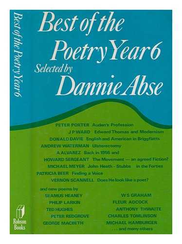 ABSE, DANNIE - Poetry dimension annual : best of the poetry year. 6 / selected by Dannie Abse