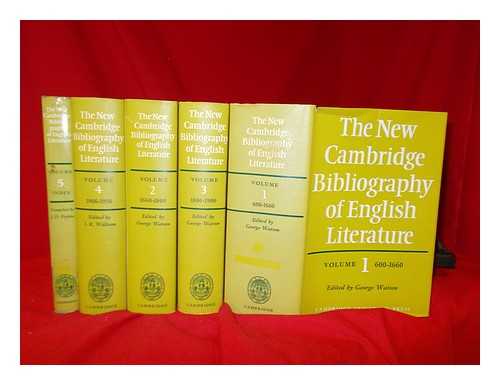 WATSON, GEORGE - The New Cambridge bibliography of English literature / edited by George Watson - complete in 5 volumes