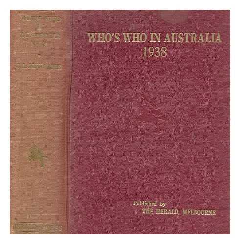 ALEXANDER, JOSEPH A - Who's who in Australia, Xth ed, 1938