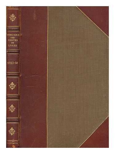 LO DELTEIL - Annuaire des ventes de livres, manuscrits, reliures armories