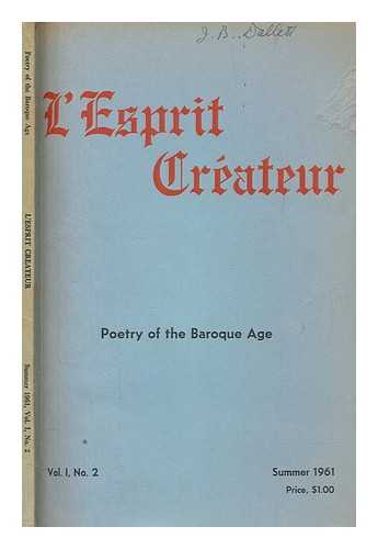 L'ESPRIT CRATEUR - Poetry of the Baroque age