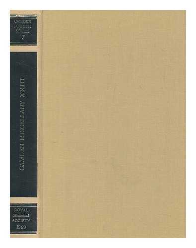 CAMDEN SOCIETY (GREAT BRITAIN) - Camden miscellany, vol. XXIII