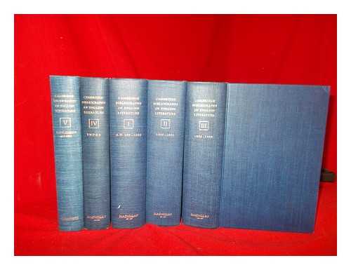 BATESON, FREDERICK WILSE - The Cambridge Bibliography of English Literature - complete in 5 volumes