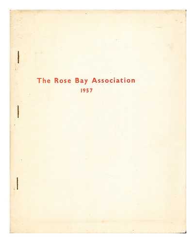 ROSE BAY ASSOCIATION - The Rose Bay Association Newsletter: 1957