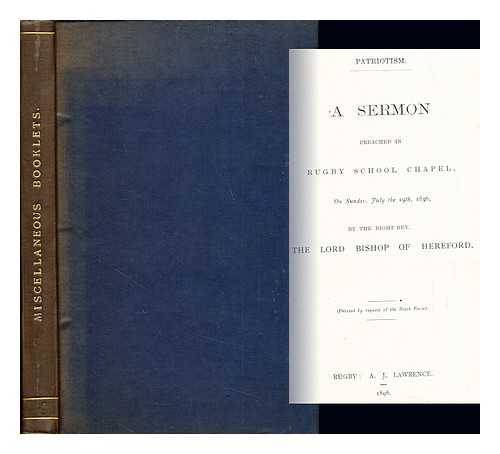 MULTIPLE AUTHORS. RUGBY SCHOOL. - Collected Sermons and Imprints from Rugby School