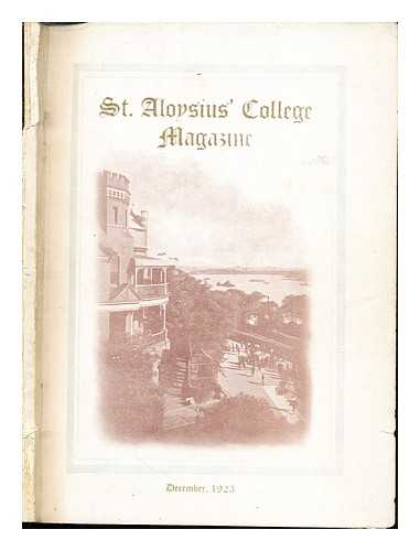 ST. ALYSIUS' COLLEGE - St. Aloysius' College Magazine: December, 1923