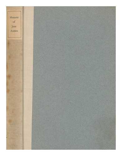 AUSTEN-LEIGH, JAMES EDWARD (1798-1874) - A memoir of Jane Austen