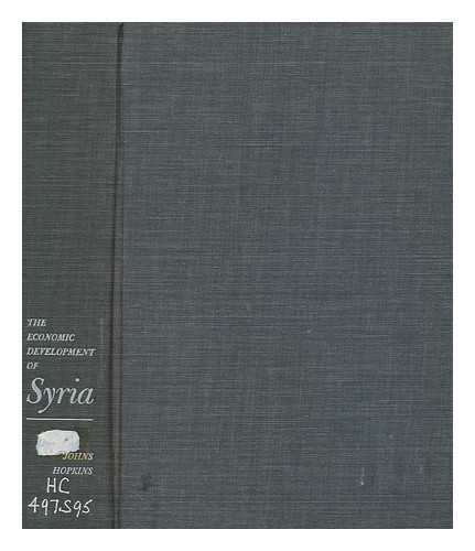 WORLD BANK - The economic development of Syria : report of a mission organized by the International Bank for Reconstruction and Development at the request of the Government of Syria