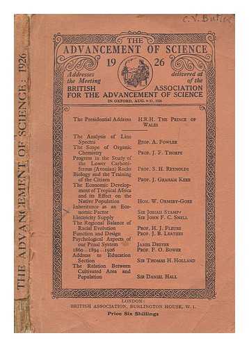 British Association for the Advancement of Science - British Association for the Advancement of Science : report of the ninety-fourth meeting (ninety-sixth year) Oxford - 1926 August 4-11