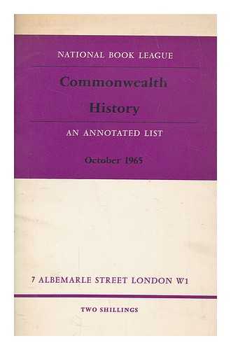 NATIONAL BOOK LEAGUE (GREAT BRITAIN) - Commonwealth history