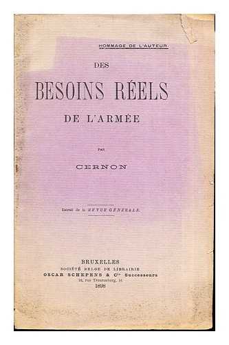 CERNON - Des Besoins Rels de L'Arme