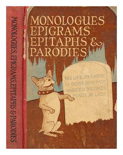 HARTMAN, J F - Monologues, epigrams, epitaphs and parodies