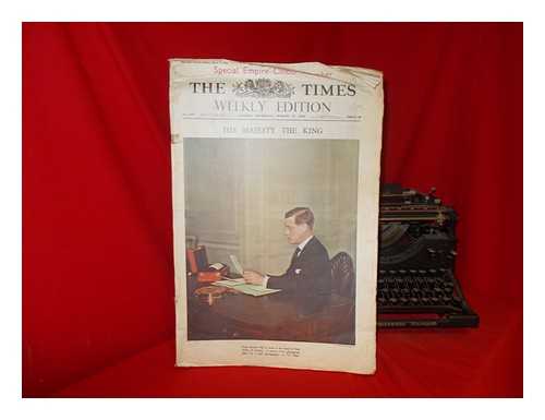 THE TIMES PUBLISHING CO - Special empire colour number, the Times weekly edition, London, Thursday, March 12, 1936