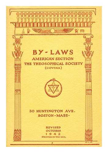 THEOSOPHICAL SOCIETY - By-Laws of the American Section of the Theosophical Society