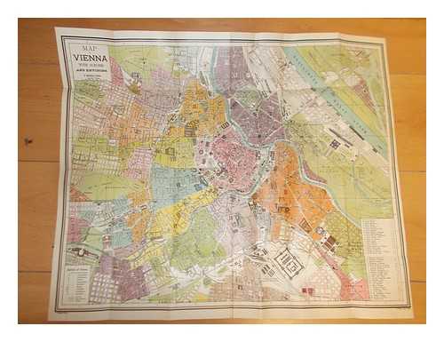 HARTLEBEN, A. FREYTAG, G. BRANDT - Map of Vienna: with suburbs and environs: A. Hartleben, Vienna: scale 1: 15,000