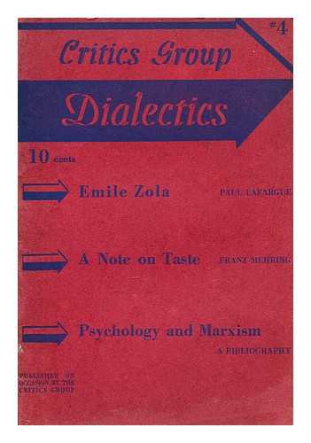 CRITICS GROUP - Dialectics ; a Marxist literary journal, #4