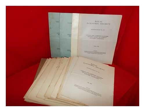 ROYAL ECONOMIC SOCIETY (GREAT BRITAIN) - Memorandum, 22 volumes