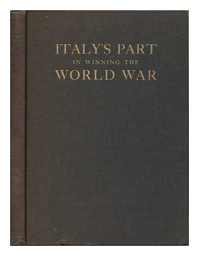 MCENTEE, GIRARD LINDSLEY (1880-) - Italys Part in Winning the World War