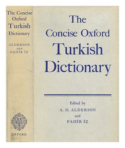 Alderson, A.D. (Anthony Dolphin) - The Concise Oxford Turkish Dictionary