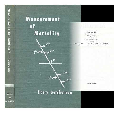 GERSHENSON, HARRY - Measurement of Mortality