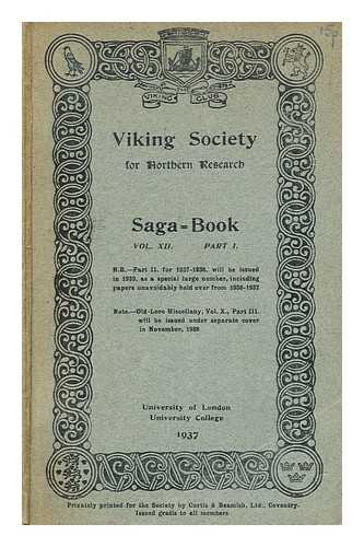 Viking Society for Northern Research - Saga-book of the Viking Society for Northern Research - vol. xii, part 1