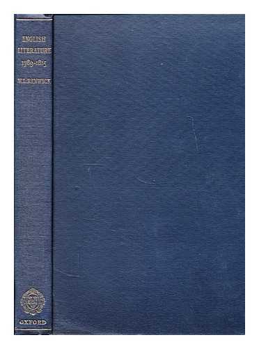 Renwick, W. L. (William Lindsay) (1889-1970) - English literature, 1789-1815