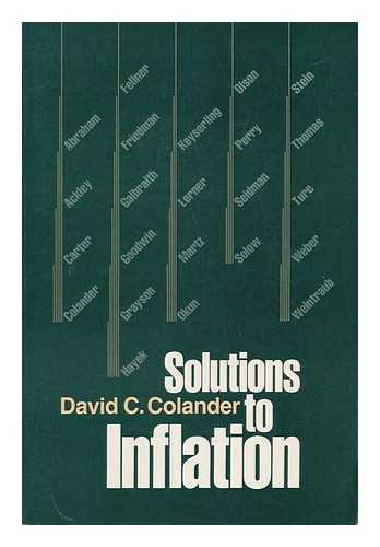 COLANDER, DAVID C. - Solutions to Inflation / Edited by David C. Colander