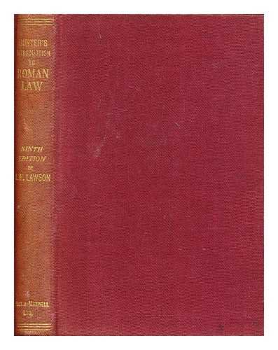 Hunter, William Alexander (1844-1898) - Introduction to Roman law