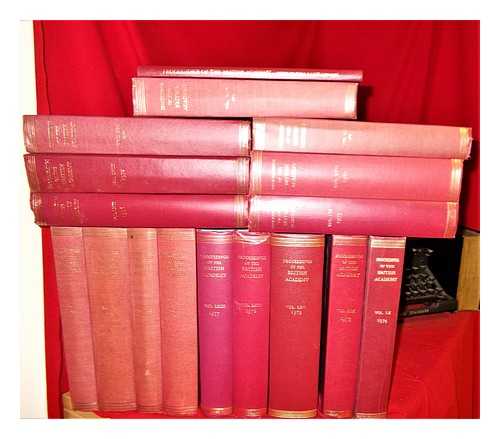 The British Academy - Proceedings of the British Academy - complete in 15 volumes and index