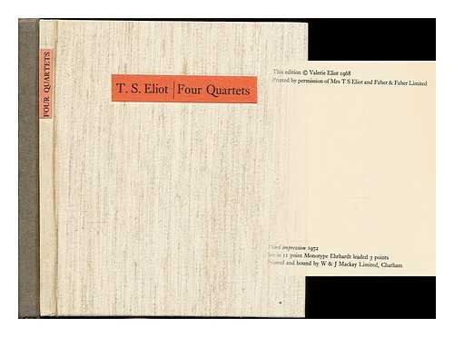 Eliot, Thomas Stearns (1888-1965). Folio Society - Four quartets / T.S. Eliot