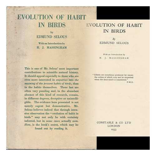 SELOUS, EDMUND - Evolution of Habit in Birds