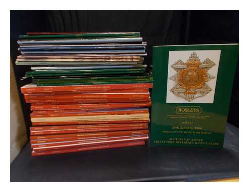 Multiple Authors - Collection of Military Auction Catalogues from Wallis & Wallis, Marlow's, Bosleys, ect.: in 49 issues