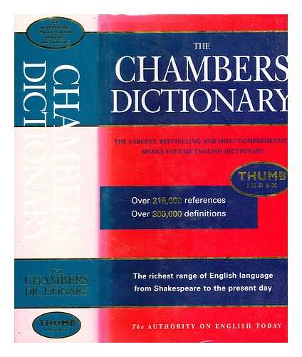 Allen, Robert. Schwarz, C. M. - The Chambers dictionary / [consultant editors Robert Allen, Catherine Schwarz].