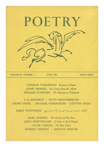 Tomlinson, Charles - Poetry - Volume XCVIII, Number 3, June 1961