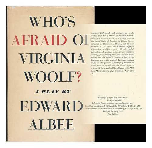 ALBEE, EDWARD (1928-) - Who's Afraid of Virginia Woolf? A Play
