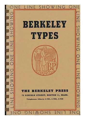 THE BERKELEY PRESS - Berkeley Types - One Line Showing