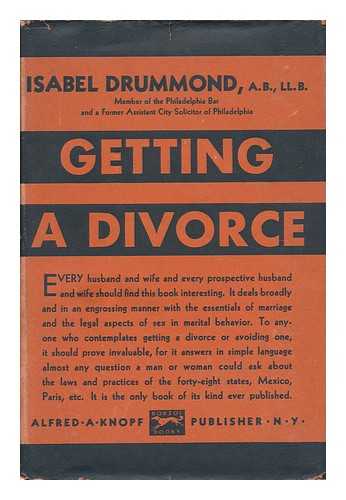 DRUMMOND, ISABEL - . .. Getting a Divorce