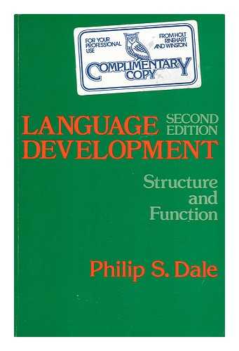 DALE, PHILIP S. - Language Development - Structure and Function