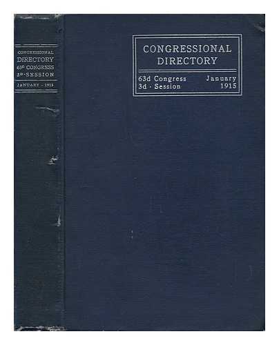 UNITED STATES CONGRESS - Official Congressional Directory - 63d Congress, 3d Session, Beginning December 7, 1914