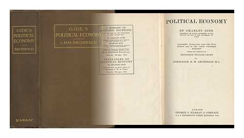 GIDE, CHARLES (1847-1932) - Political Economy