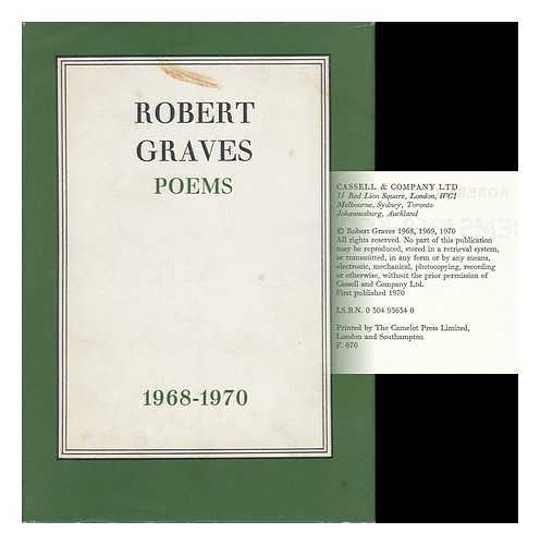 GRAVES, ROBERT (1895-1985) - Poems; 1968-1970 - [Uniform Title: Poems. Selections]
