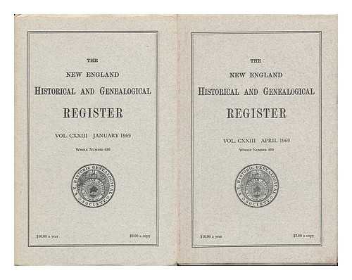 DOANE, GILBERT HARRY (ED. ) - The New England Historical and Genealogical Register (2 Vols. ) January 1969 to April 1969. Nos. 489 & 490