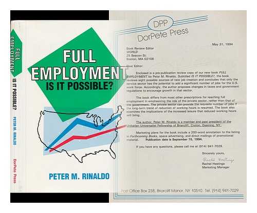 RINALDO, PETER M. - Full Employment, is it Possible?