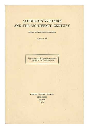 BESTERMAN, THEODORE (ED. ) - Studies on Voltaire and the Eighteenth Century - Volume LV