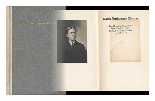 Harrington, Francis B. - Walter Burlingame Odiorne (Memorial Booklet)