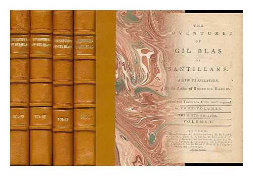 LE SAGE, ALAIN RENE (1668-1747) - The Adventures of Gil Blas of Santillane. a New Translation by the Author of Roderick Random - [Complete in 4 Volumes]