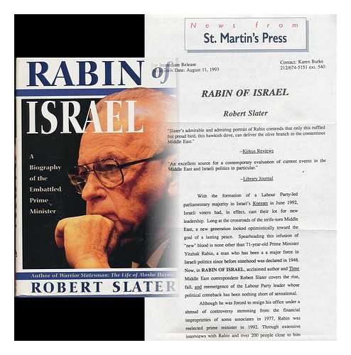 SLATER, ROBERT (1943-) - Rabin of Israel / Robert Slater