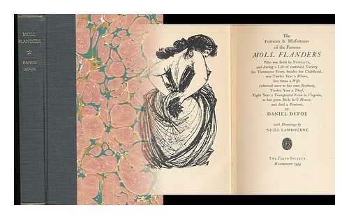 DEFOE, DANIEL (1661?-1731) - The Fortunes and Misfortunes of the Famous Moll Flanders, Illustrated with Drawings by Nigel Lambourne